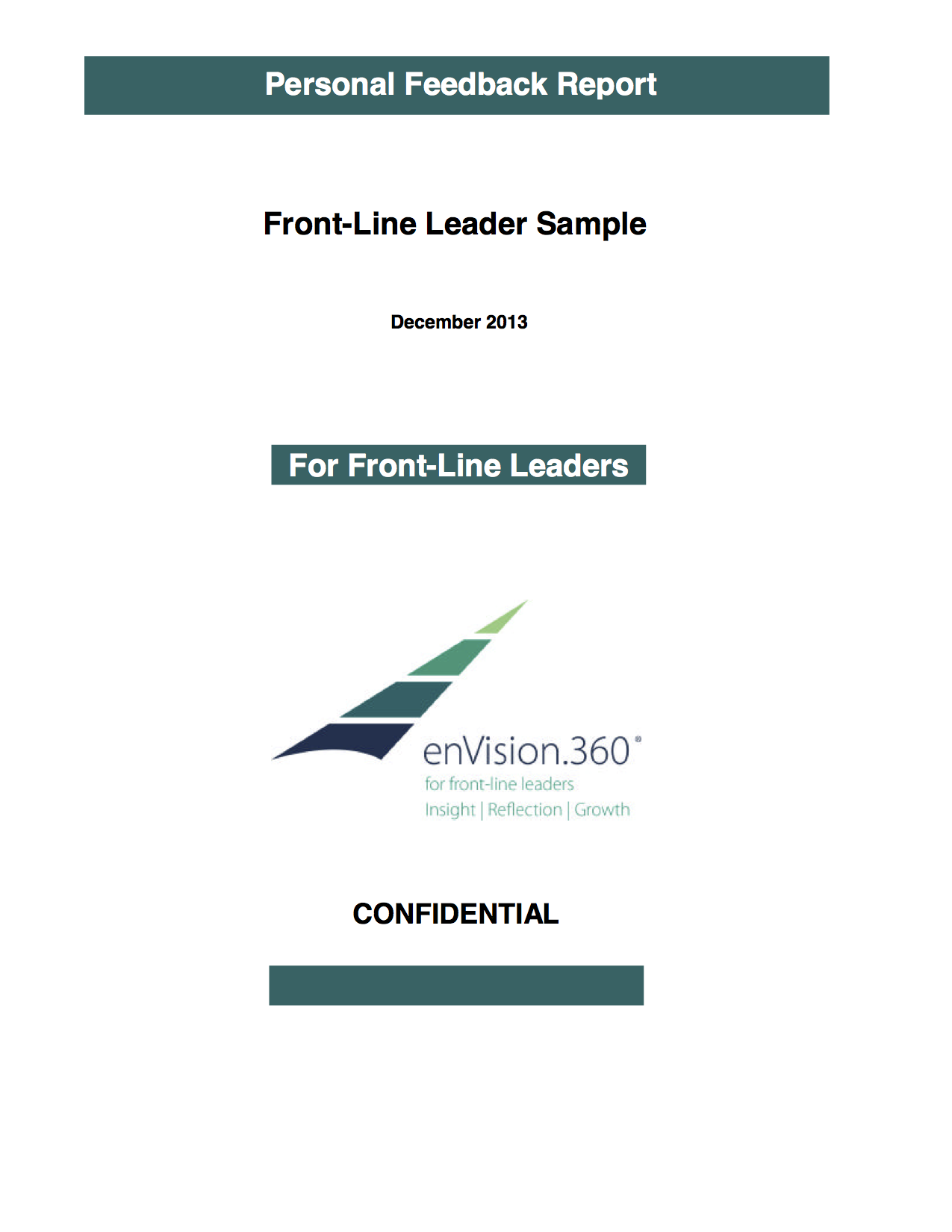 enVision.360 sample Front line leader report